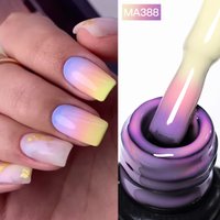 Thermal Rubber Base Gel Nail Polish Color Changing Semi Permanent Self Leveling UV Construction Gel Varnish Nails Nail Supplies