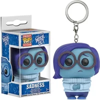 Funko pop pocket INSIDE OUT SADNESS Pocket swag style Keychain Toy Action Toy Figures Keyring Doll Car Bag Key Chain Pendant Toy