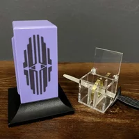 Tenyo Sword Through Ring Inside Casket (Crystal Cleaver) Magic Tricks Penetrating Sword Thru Magic Props Gimmick Accessories Toy
