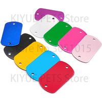 Wholesale 100Pcs Dog Tag 2 Hole Punch NamePlate Key Military Card Motorcyle Laser Hanging Pet ID Tags Custom Name Personalized
