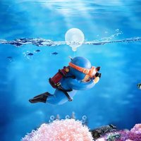 1-3pcs Mini Aquarium Floating Decor Accessories Cute Diver Surf Boy Whale Girl Anime Figure Decoration Fish Tank Landscaping