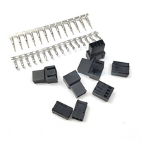 5/10Sets 2540 3+1P KF2510 3P Male Female Connector Housing 4Pin 2.54mm Pitch Black with Metal Terminal Pins