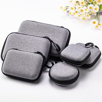 1pc Mini EVA Storage Bag Pouch Carrying Bag Zipper Earphone Case For Airpod Earphone/Phone/Charging Cable Digital Accessories
