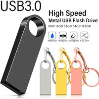 Hot Sale Metal 3.0 USB Flash Drive 128GB Pen Drive 8GB 16GB 32GB 64GB Memory U Stick 3.0 High Speed Pendrive Key Chain