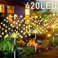 Solar Fireworks Landscape Lights Smart Light Sensor Outdoor Garden Solar Lights Decor for Patio Pool Pathway Camping Wedding