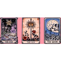 Star Sun Moon Tarot Card Enamel Pin Lapel Pines for Backpacks Cartoon Skull Brooches for Women Fashion Jewelry Accessories Gifts