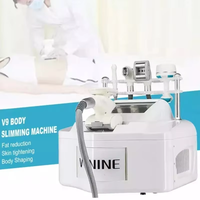 Portable V9 Vela Body Shape Weight loss Vacuum 80K Cavitation Slimming Roller Shaping Massage Machine Fat Removal Face Lift