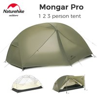 Naturehike Mongar UL/PRO 1 2 3 Person Tent Ultralight Waterproof Backpacking Tent Outdoor Portable Hiking Camping Sunshade
