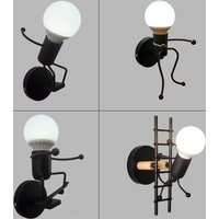 simplicity matchstick man Cartoon wall light Children's room kitchen dining room bed room foyer study balcony aisle Wall Lamp