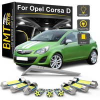 BMTxms 10Pcs LED Bulb Accessories Interior Light Kit Canbus For Opel Vauxhall Corsa D 2007 2008 2009 2010 2011 2012 2013 2014
