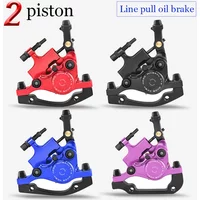 AliExpress NONE IIIPRO Bicycle Hydraulic Brake 2 Pistons MTB Line Pull Disc Mountain Bike Hydraulic Brake Caliper Rotors Cycling Double Brake
