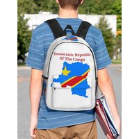 Democratic Republic Of The Congo Flag Map Backpack Student Boy Girl BookBag Kids School Bag Computer Shoulder Bags for Men Women