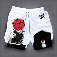 AliExpress Bandai Demon Slayer Anime Men's Double-layer Shorts 2026 Summer American Sports Cycling Loose, Breathable and Fashionable Shorts