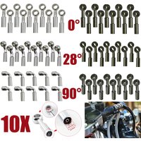 10X 10mm Motorcycle Hydraulic Reinforced Brake Clutch Oil Fuel Hose Line Pipe Fitting Joint Brake Line Adapter 0 28 90 Degree
