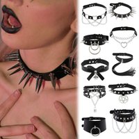 1Pc Harajuku Sweet Love Heart kpop Cool Men Lock Sexy Women Bondage Cosplay Choker Hip Hop Rivet Spikes Y2K Girl Choker Jewelry