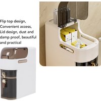 Small Storage Cabinet Space Saving Slim Transparent Movable Bathroom Storage Cabinet with 4 Wheels for Kitchen