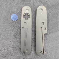 1 Pair Titanium Alloy TC4 Scales With TI Pocket Clip for 91mm Victorinox Swiss Army Knife 91 SAK Modify Replacement Scale