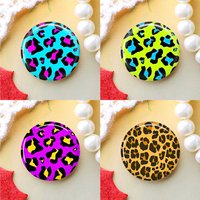 8-40mm Photo Pattern Round Glass Cabochons Colorful Leopard DIY Jewelry Making Accessories for Earrings Rings Blank Tray