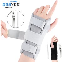 GOBYGO 1Pcs Wrist Brace Carpal Tunnel Adjustable Compression Wrist Band Breathable Elastic Aluminum Wrist Support Stabilizer