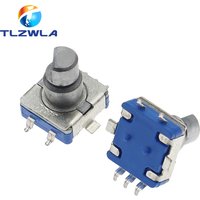 5PCS EC11 SMD Encoder With Switch 30 Positioning Number 15 Pulse Shaft Length 10MM Digital Rotary Potentiometer