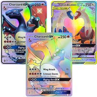 PKM Tcg Rainbow GX Cards Lot Charizard-SV49 Shiny Vault Latias Latios TAG TEAM Arceus Dialga Palkia PTCG Collection Display Toy