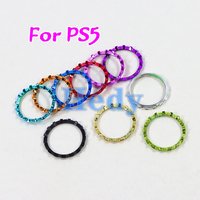 2PCS Chrome Plating Replacement Accent Rings For PS5 Handle Controller Rocker Ring Accessories