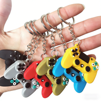 Cute Cartoon Game Controller Keychain Mini Silicone Pendant for Backpacks Keys Accessories Creative Gaming Gift for Boys & Girls