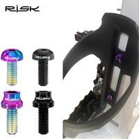 RISK M5x12mm Bicycle Water Bottle Cage Fixing Screws Titanium Alloy MTB Road Bicycle Bottle Holder Screws Air Pump Fixed Bolts