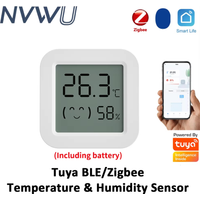 Tuya Zigbee Temperature Humidity Sensor Fridge Sensor Mini LCD Digital Display Bluetooth-Compatible Thermometer Hygrometer
