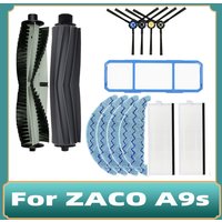 Kit d'accessoires de pièces de rechange pour aspirateur Robot ZACO A9s, brosse principale, brosse latérale, tissus de vadrouille, chiffon