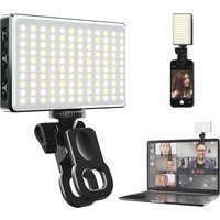 LED Selfie Light 120 LED 3000Mah Rechargeable Phone Light Clip 3 Light Modes Ring Light for Phone iPad Camera Laptop Selfie
