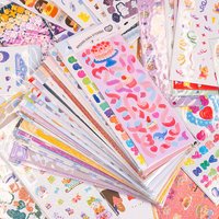 20/10/5/Sheets Kawaii Handbook Guka Stickers Cartoon Handbook Collage Laser Shiny Stickers DIY Stationery Anime Worlds Store
