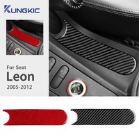 Real Soft Carbon Fiber Sticker For Seat Leon MK2 2005 2006 2007 2008 2009 2010 2011 2012 Car Handbrake Panel Trim Accessories
