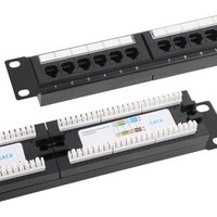 24-Port Cat6 Patch Panel 1U 19 inch Rackmount or Wall Mount RJ45 Ethernet Patch Panel Cable Organizer for Gigabit Networks