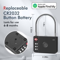 MiLi Air Tracker Tag with Bicycle Lock MiTag Item Finder Compatible with Apple Find My (iOS) IP65 Waterproof Tracking Tag