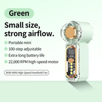 Handheld Fan USB Rechargeable Ultra-Quiet Digital Display Small Electric Mini Fan Powerful Wind Personal Cooling Fan Concert