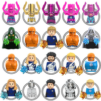Blind Box Mini Building Blocks TV6213 Figures Big Goblin Spiderman Iron Man Venom Captain Hawk Deadpool Armor Christmas Gift Toy
