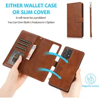 2 IN 1 Detachable Leather Card Slot Magnetic Wallet Case For Samsung Galaxy A54 A15 S23 S24 S25 Ultra S22 S21 FE A16 A55 Cover