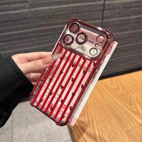 Stripe Love Heart Pattern Phone Casing For Google Pixel 8 7 10 9 Pro XL 9A 8A 7A Pixel9 A Plating Armor Airbag Artistic Case