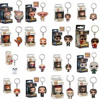 Funko Pocket Keychain Harry Potter Malfoy Ron Hermione Dobby Dumbledore Voldemort Luna Mini PVC Figure Backpack Pendant Gift