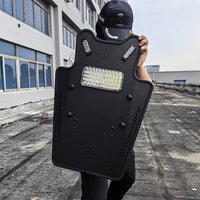 Protective shield, flashing strong light, patrol anti-stab and anti-chop, security aluminum alloy lightweight shield