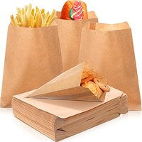 5 x 7 Zoll fettbeständige Papierbeutel, flache, fettdichte braune Kekse für Snacks, Süßigkeiten, Sandwich, Popcorn, Donut, Gebäck