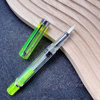 14 Colors Piston Fountain Pen EF/F Nib Plastic Ink Pen Silver Clip PK Hongdian Lanbitou 3059 Office School Supplies Stationery