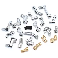 Shower faucet accessories: Extended and thickened elbow bends,curved pipes, and faucet joints for showerheads.The faucet is bent