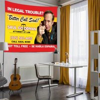 VIKAMA Better Call Saul Tapestry Saul Goodman Breaking Bad Wall Hanging Funny Lawyer Aesthetic Dorm Room Decor Wall Art Cloth