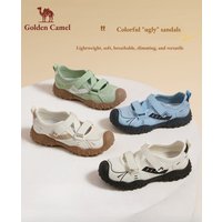 Golden Camel Women's Ugly-Cute Sandals 2026 Summer Outdoor Lightweight Soft Bottom Hiking Beach Shoes Casual Mary Jane Sandals