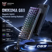 ONIKUMA G69 Magnetic Switch Mechanical Keyboard 68 Keys Wired 8KHz Scan Rate Low Latency 0.125ms RGB Backlit Gaming Keyboard