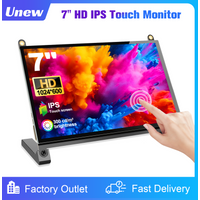 7-inch touchscreen display with 1024X600 pixels, 5-point touchscreen driver, free HDMI Type-C, suitable for PC gaming consoles