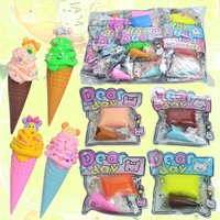 10cm Ice Cream Handmade Workshop Clay DIY Playhouse Homemade Cone Material Kit Cute and Fun Toy Squeeze Toy