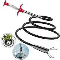 Flexible Grabber Claw Pick up Reacher Tool (Drain Clog Remove Tool), for Litter Pick, Home and Kitchen Sink, Drains, Toilet